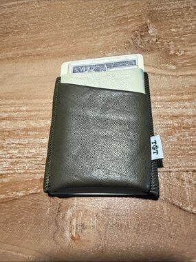 TGT Men's Card Wallet - Olive Green and Cream Deluxe